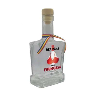 Bea pana o vezi frumoasa, sticla cu mesaj plata, 250 ml, model divgs179 31